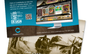 codemedia, postcard, brand identity, logo, print
